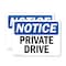 Signmission Private Drive OSHA Notice Sign, Plastic, 10in W x 7in L, 2PK OS-2PACK-NS-P-710-L-17810 - alternate 1
